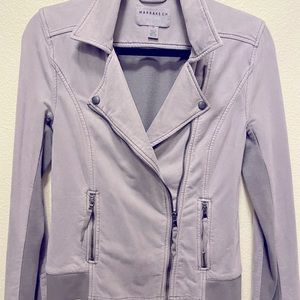 Anthropologie suede zip-up jacket size XS